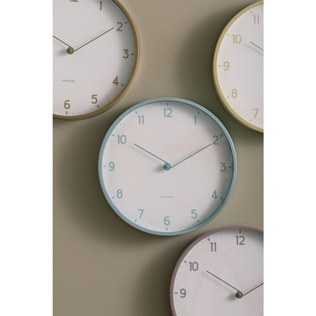 Seni Wanduhr Grün/Weiß - Minimalistisches Scandi-Design