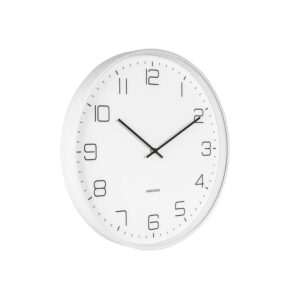 Luni Wanduhr Weiß von Karlsson – modernes Design, 40 cm Durchmesser
