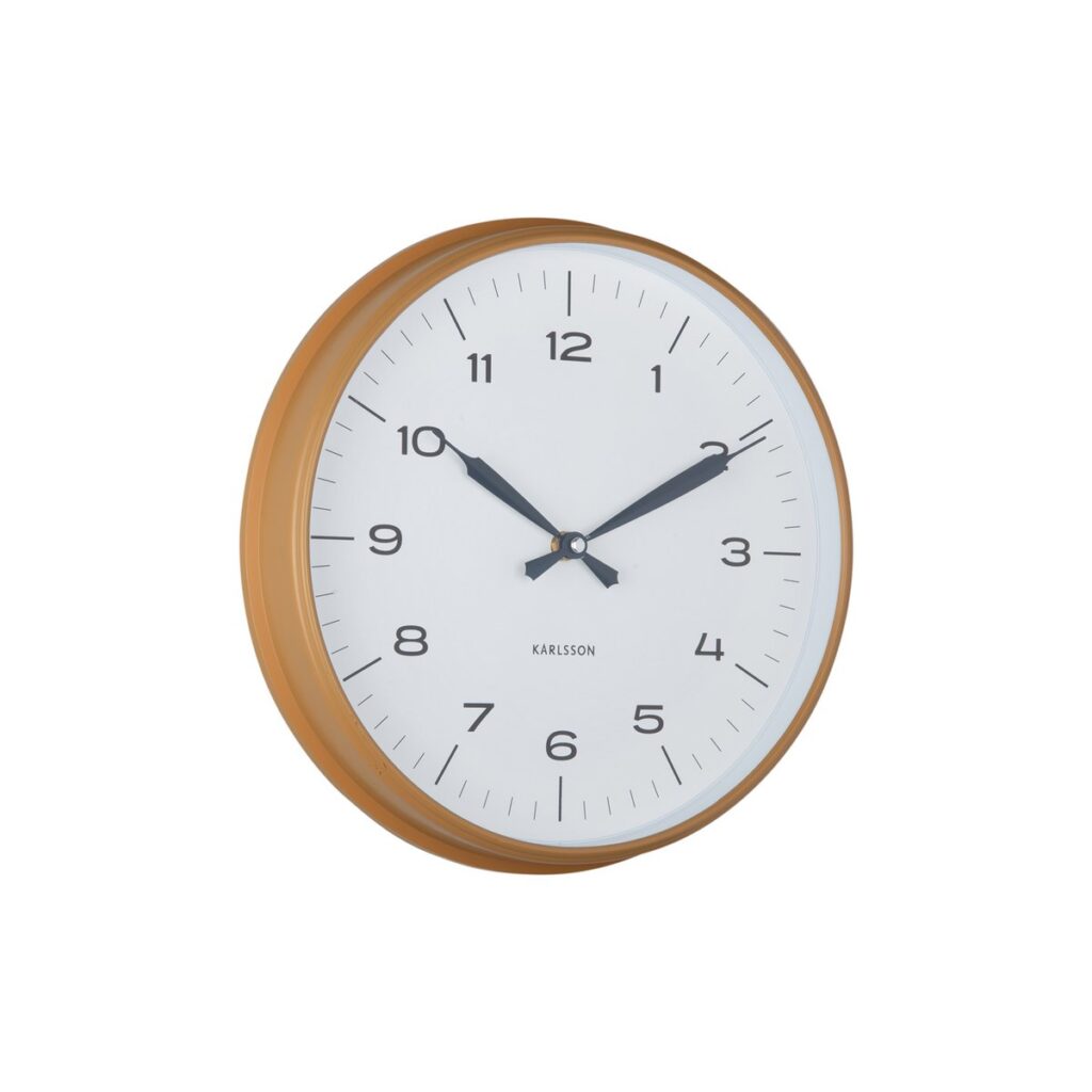 Moderna Wanduhr Gelb/Weiß von Karlsson – stilvoller Blickfang