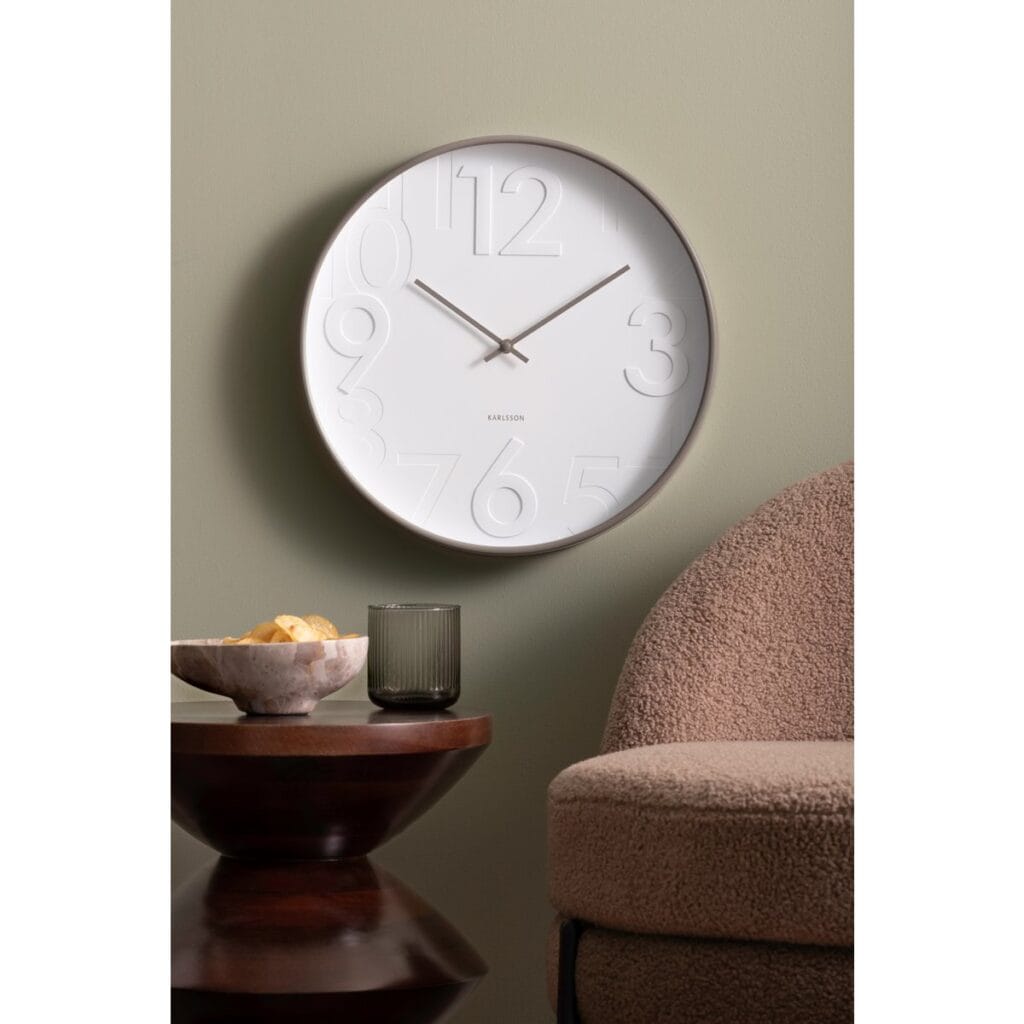 Ambia Wanduhr Grau/Weiß - Minimalistisches Design