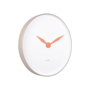 Alba Wanduhr Weiß/Grau von Karlsson – elegante Wanduhr mit minimalistischer Gestaltung