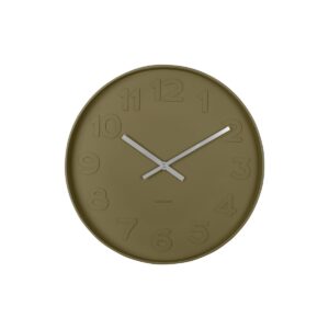 Oliv Wanduhr Dunkelgrün von Karlsson – minimalistisches Design aus Stahl