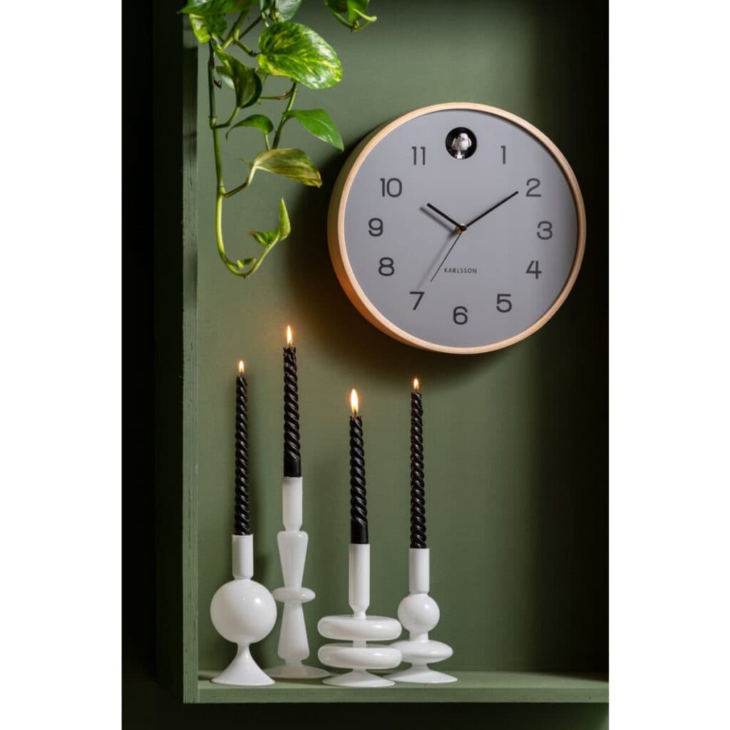 Kukkoo Wanduhr Kuckuck Grau von Karlsson – stilvolles Holzdesign