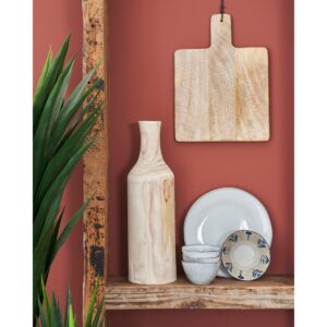 Pria Vase Hellbraun von Mica Decorations aus Paulownia-Holz